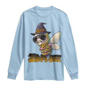 Halloween Zombie Bee Long Sleeve Shirt Zombee Funny Dabbing TS12 Light Blue Print Your Wear