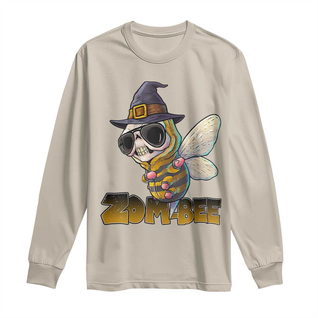 Halloween Zombie Bee Long Sleeve Shirt Zombee Funny Dabbing TS12 Sand Print Your Wear