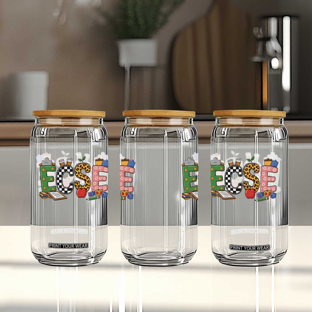 Early Childhood Special Education Teacher Glass Can ECSE Life TS12 Print Your Wear