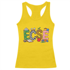 Early Childhood Special Education Teacher Racerback Tank Top ECSE Life TS12 Daisy Print Your Wear