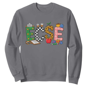 Early Childhood Special Education Teacher Sweatshirt ECSE Life TS12 Charcoal Print Your Wear