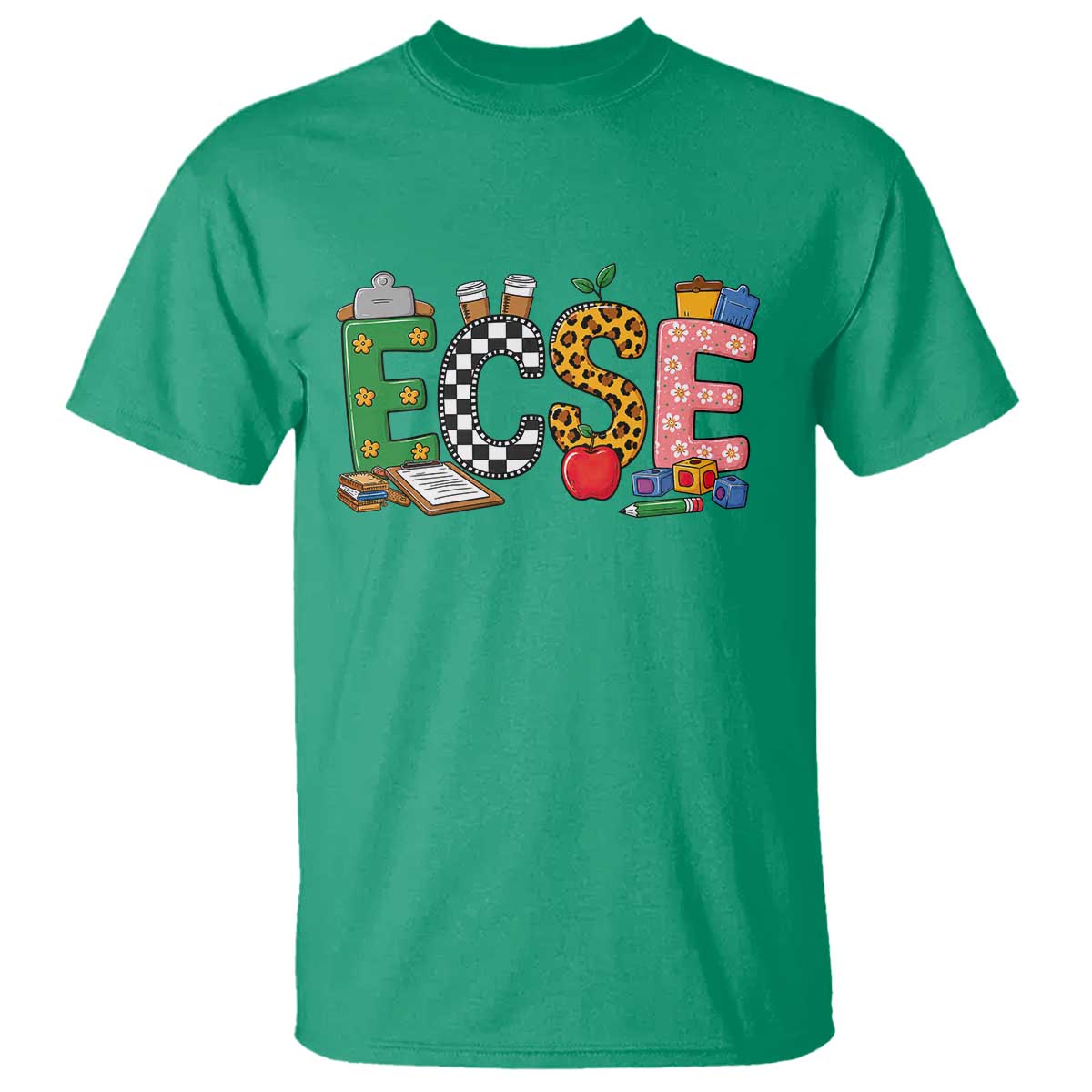 Early Childhood Special Education Teacher T Shirt ECSE Life TS12 Irish Green Print Your Wear