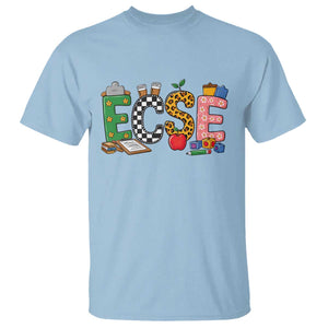 Early Childhood Special Education Teacher T Shirt ECSE Life TS12 Light Blue Print Your Wear
