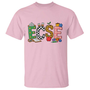 Early Childhood Special Education Teacher T Shirt ECSE Life TS12 Light Pink Print Your Wear