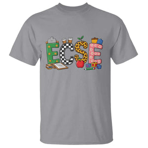 Early Childhood Special Education Teacher T Shirt ECSE Life TS12 Sport Gray Print Your Wear