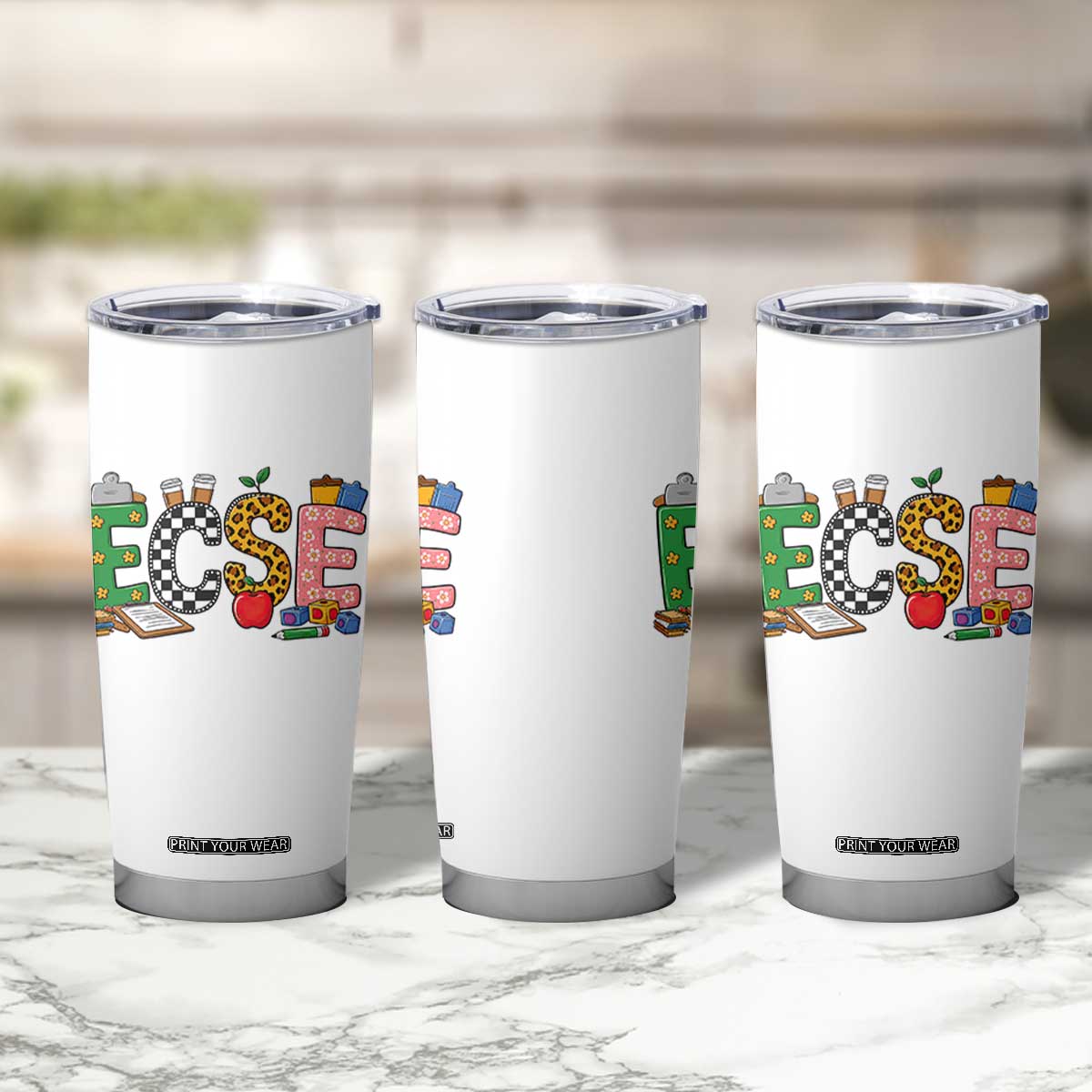 Early Childhood Special Education Teacher Tumbler Cup ECSE Life TS12 Print Your Wear