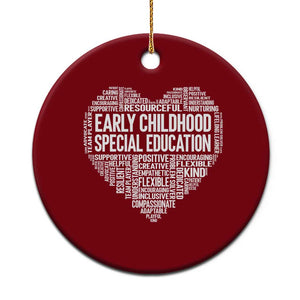 Early Childhood Special Education Teacher Ceramic Ornament Caring Compassionate Kindness TS12 1pc Red Print Your Wear