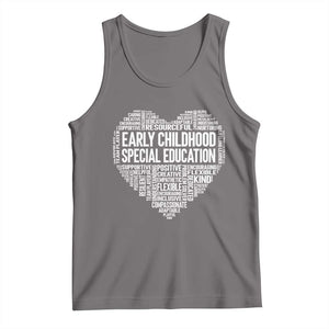 Early Childhood Special Education Teacher Tank Top Caring Compassionate Kindness TS12 Deep Heather Print Your Wear