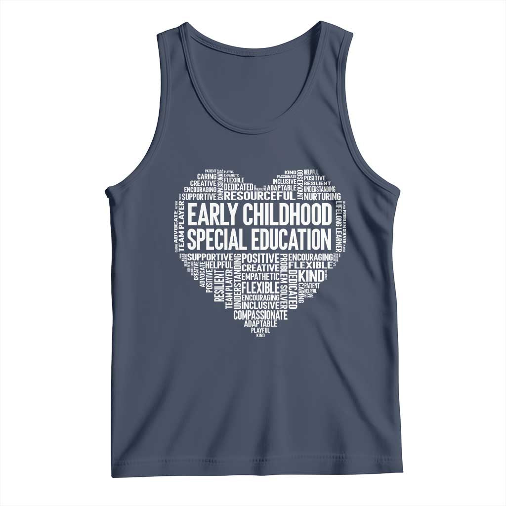 Early Childhood Special Education Teacher Tank Top Caring Compassionate Kindness TS12 Navy Print Your Wear