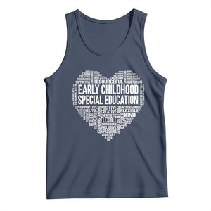 Early Childhood Special Education Teacher Tank Top Caring Compassionate Kindness TS12 Navy Print Your Wear