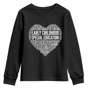 Early Childhood Special Education Teacher Youth Sweatshirt Caring Compassionate Kindness TS12 Black Print Your Wear