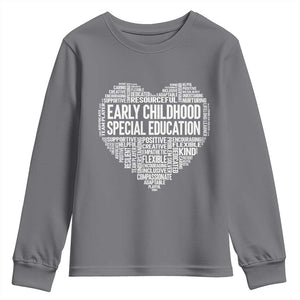 Early Childhood Special Education Teacher Youth Sweatshirt Caring Compassionate Kindness TS12 Charcoal Print Your Wear