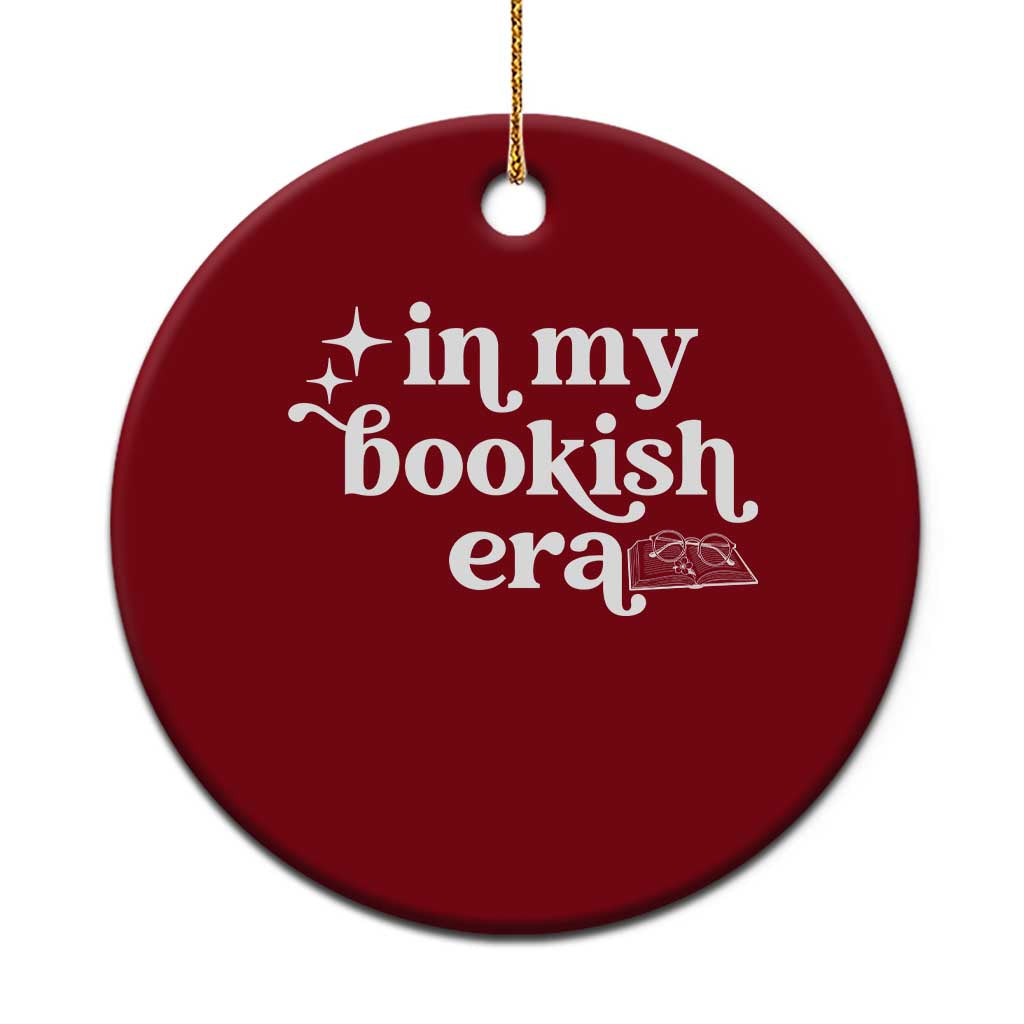 In My Bookish Era Reading Gift Ceramic Ornament Book Lover TS12 1pc Red Print Your Wear