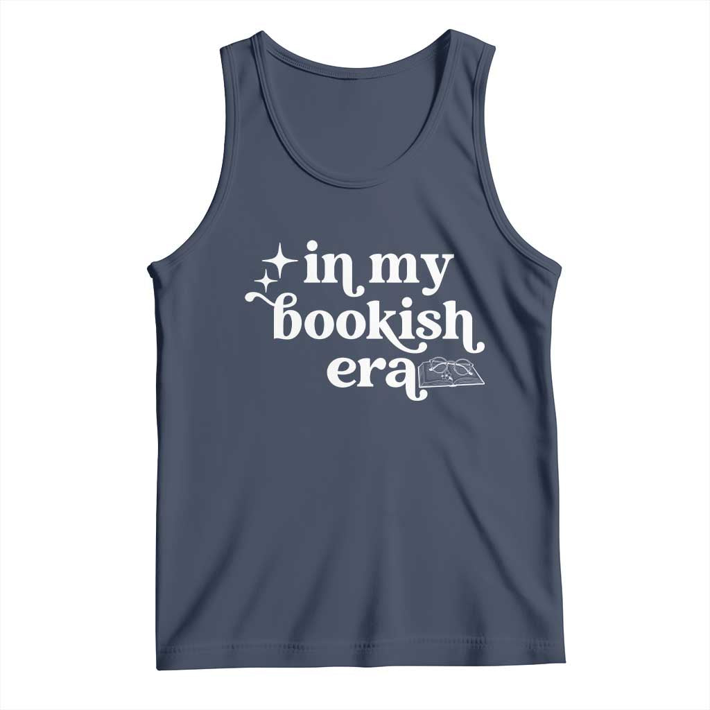 In My Bookish Era Reading Gift Tank Top Book Lover TS12 Navy Print Your Wear
