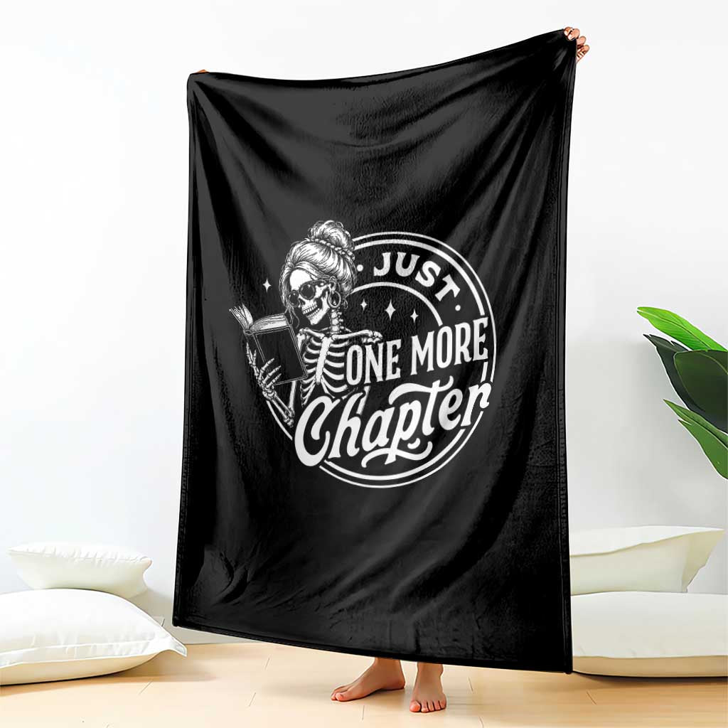 Just One More Chapter Skeleton Woman Throw Blanket Book Lover Gift TS12 Print Your Wear