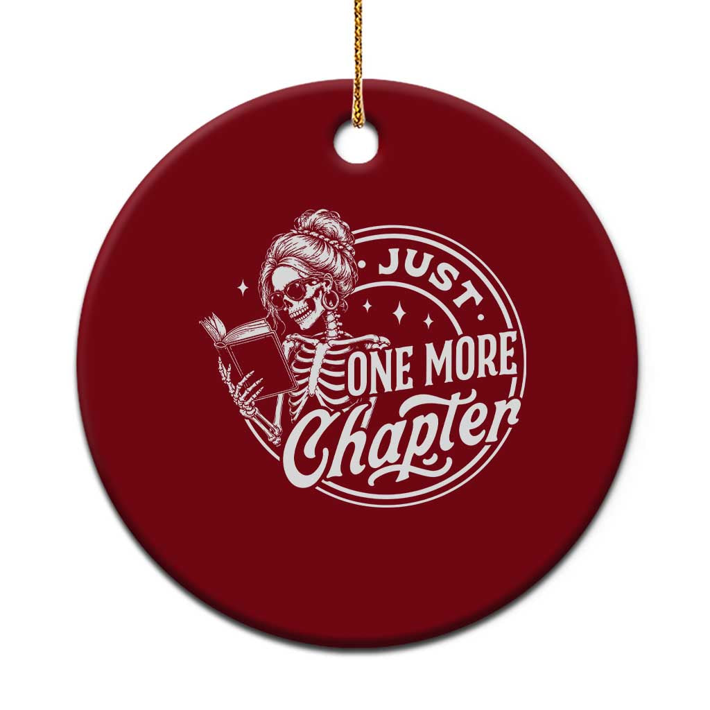 Just One More Chapter Skeleton Woman Ceramic Ornament Book Lover Gift TS12 1pc Red Print Your Wear
