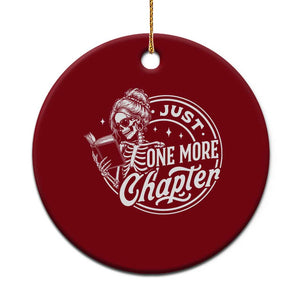 Just One More Chapter Skeleton Woman Ceramic Ornament Book Lover Gift TS12 1pc Red Print Your Wear