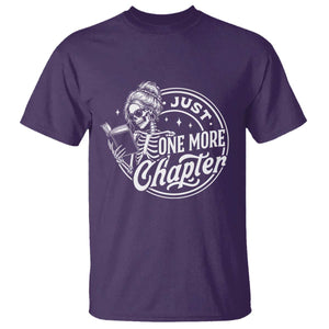 Just One More Chapter Skeleton Woman T Shirt Book Lover Gift TS12 Purple Print Your Wear