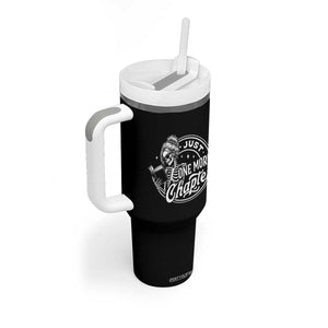 Just One More Chapter Skeleton Woman Tumbler With Handle Book Lover Gift TS12 Print Your Wear