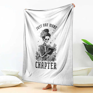Funny Skeleton Book Lover Throw Blanket Just One More Chapter TS12 Print Your Wear