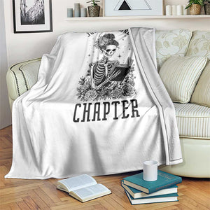 Funny Skeleton Book Lover Throw Blanket Just One More Chapter TS12 Print Your Wear