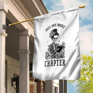 Funny Skeleton Book Lover Garden Flag Just One More Chapter TS12 Print Your Wear