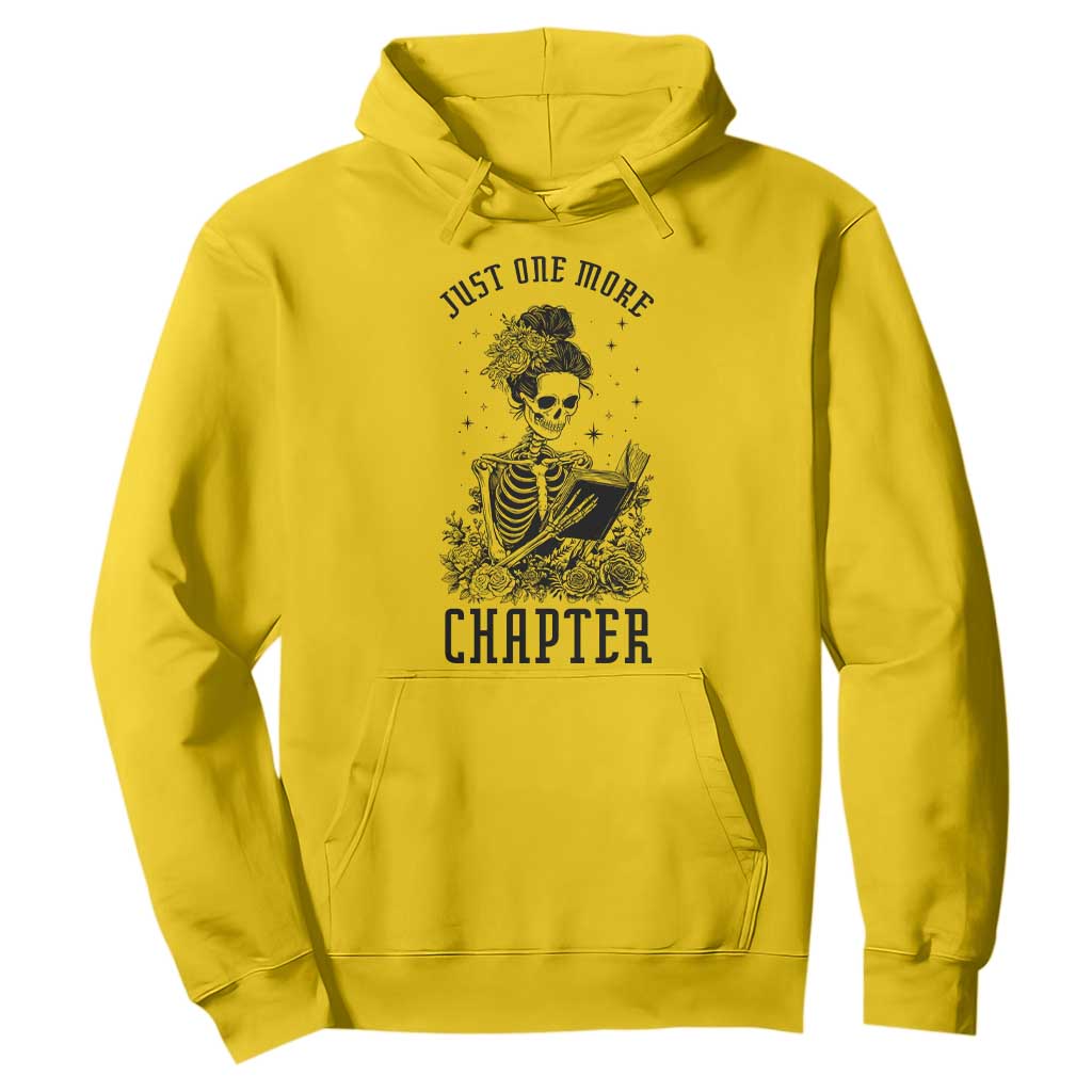 Funny Skeleton Book Lover Hoodie Just One More Chapter TS12 Daisy Print Your Wear