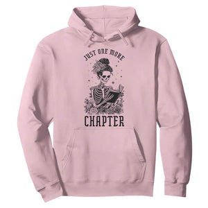 Funny Skeleton Book Lover Hoodie Just One More Chapter TS12 Light Pink Print Your Wear