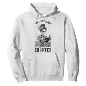 Funny Skeleton Book Lover Hoodie Just One More Chapter TS12 White Print Your Wear