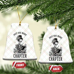 Funny Skeleton Book Lover Ceramic Ornament Just One More Chapter TS12 Print Your Wear