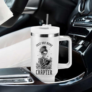 Funny Skeleton Book Lover Tumbler With Handle Just One More Chapter TS12 Print Your Wear