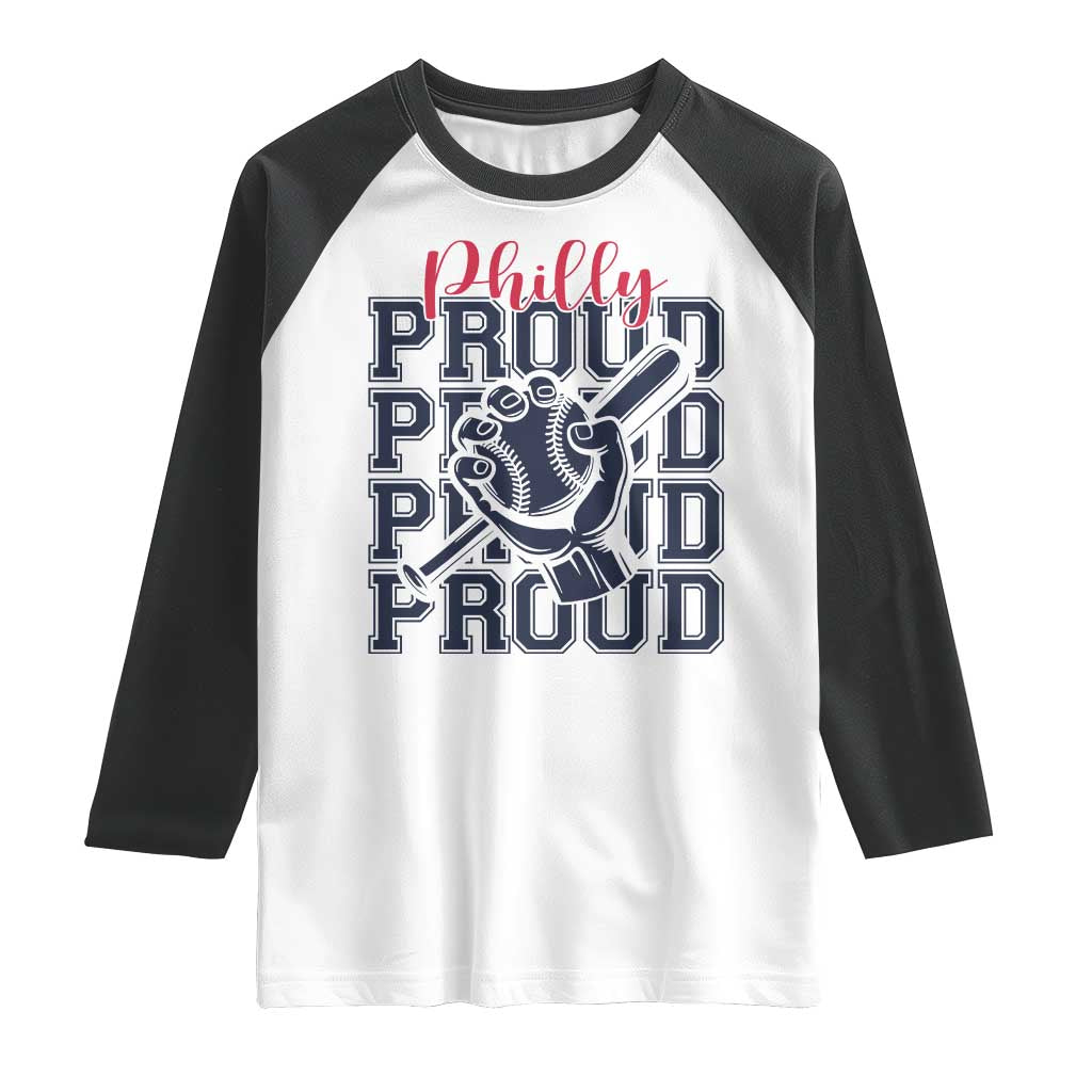 Baseball Lover Raglan Shirt Philly Baseball Spirit Proud Fan Sport Humor Gift TS12 White Black Print Your Wear