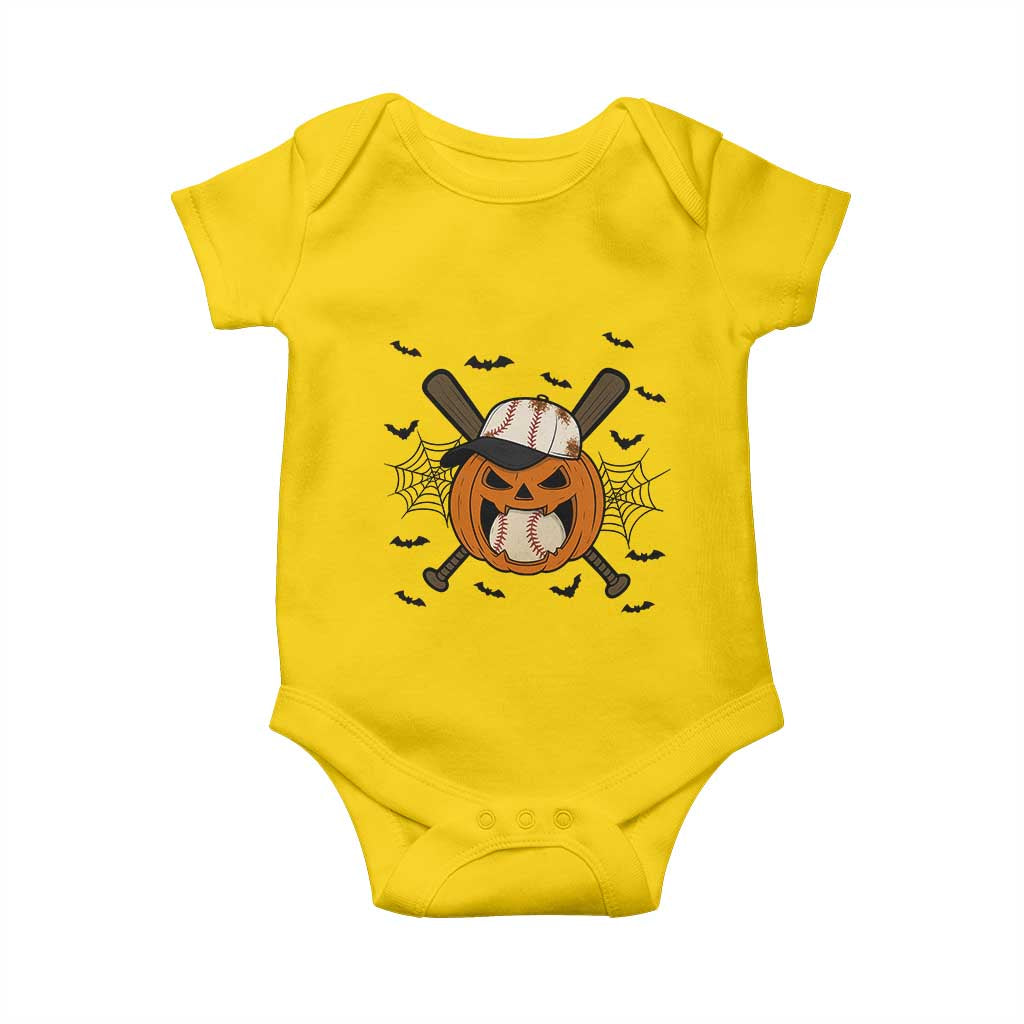 Creepy Jack O Lantern Baseball Baby Onesie Halloween Gift TS12 Daisy Print Your Wear