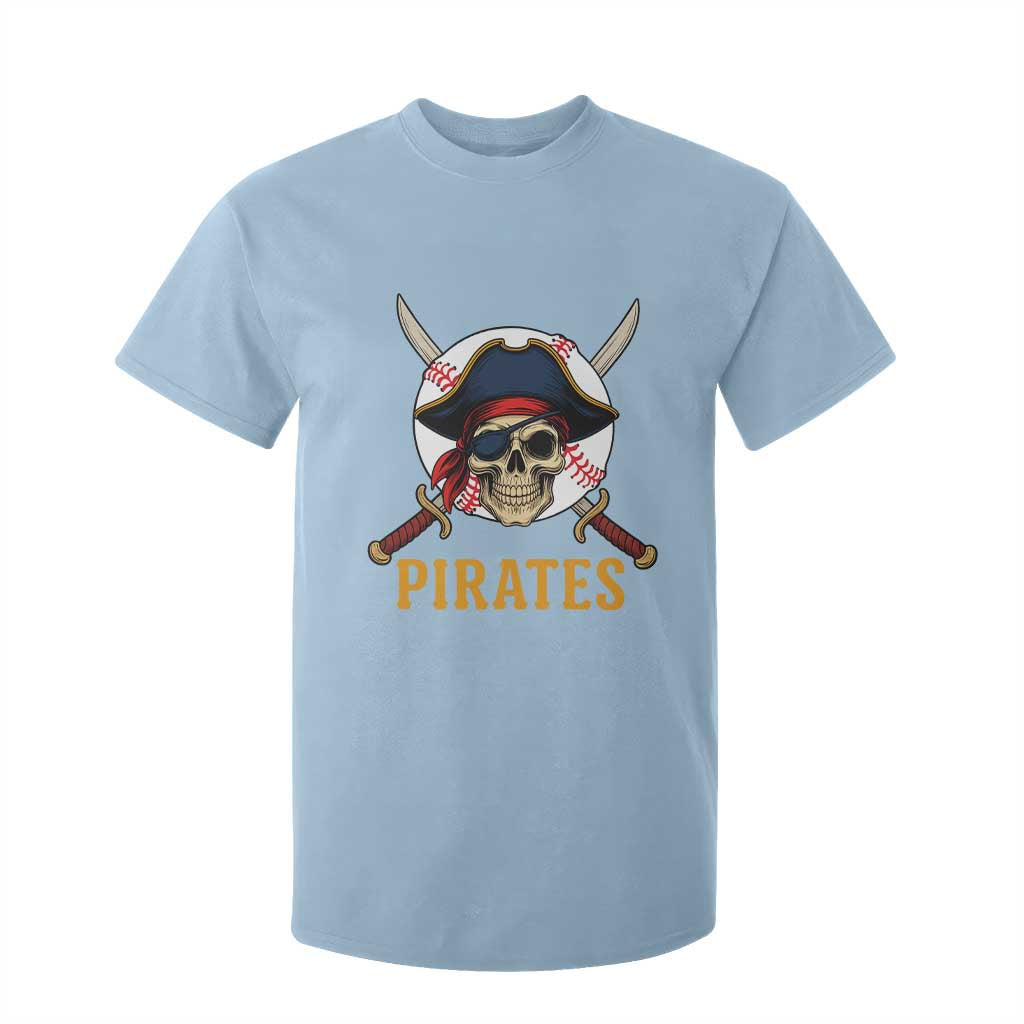 Pirates Baseball T Shirt For Kid Skeleton Sport Lover Gift TS12 Light Blue Print Your Wear