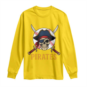 Pirates Baseball Long Sleeve Shirt Skeleton Sport Lover Gift TS12 Daisy Print Your Wear