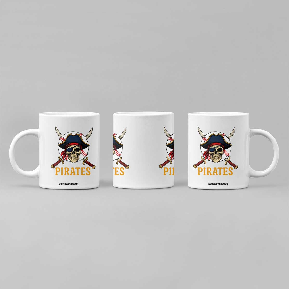 Pirates Baseball Coffee Mug Skeleton Sport Lover Gift TS12 Print Your Wear