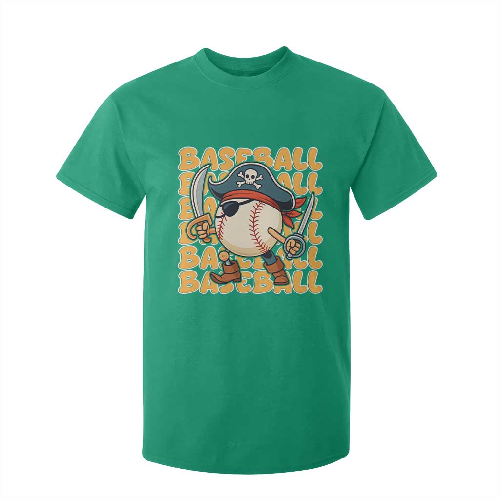 Funny Pirate Baseball T Shirt For Kid Sport Lover Gift TS12 Irish Green Print Your Wear