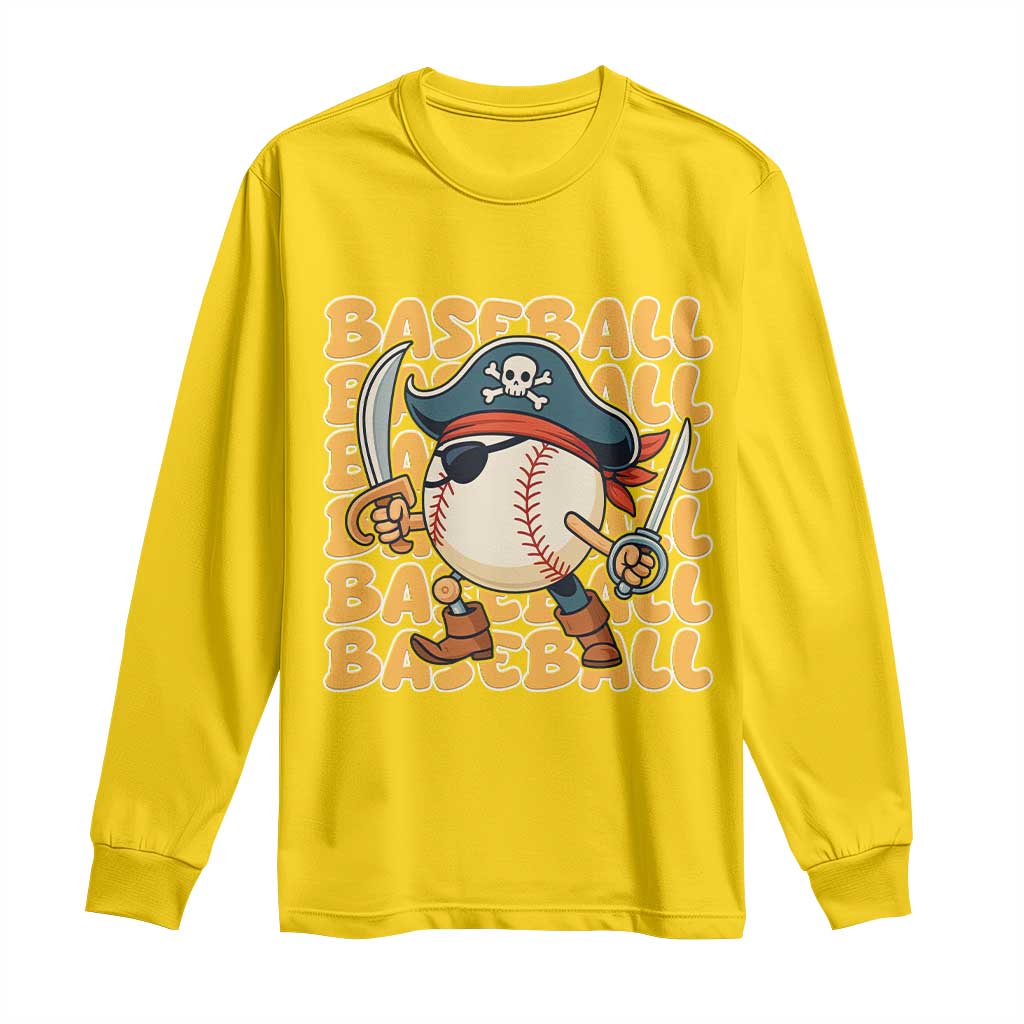 Funny Pirate Baseball Long Sleeve Shirt Sport Lover Gift TS12 Daisy Print Your Wear