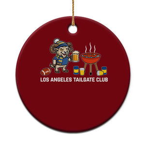 Funny Los Angeles Tailgate Club Ceramic Ornament Game Day BBQ Ram Fan TS12 1pc Red Print Your Wear