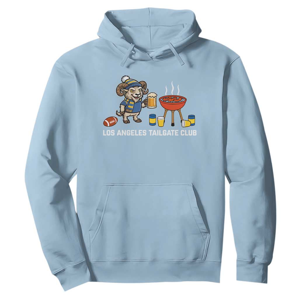 Funny Los Angeles Tailgate Club Hoodie Game Day BBQ Ram Fan TS12 Light Blue Print Your Wear