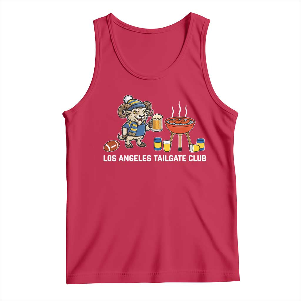 Funny Los Angeles Tailgate Club Tank Top Game Day BBQ Ram Fan TS12 Red Print Your Wear