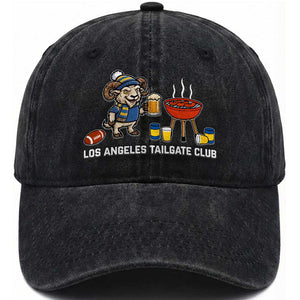 Funny Los Angeles Tailgate Club Washed Cotton Baseball Cap Game Day BBQ Ram Fan TS12 Print Your Wear