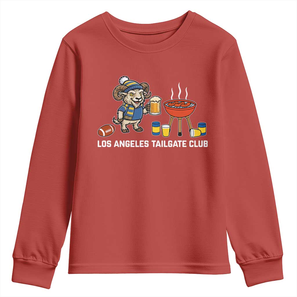 Funny Los Angeles Tailgate Club Youth Sweatshirt Game Day BBQ Ram Fan TS12 Red Print Your Wear
