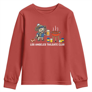 Funny Los Angeles Tailgate Club Youth Sweatshirt Game Day BBQ Ram Fan TS12 Red Print Your Wear