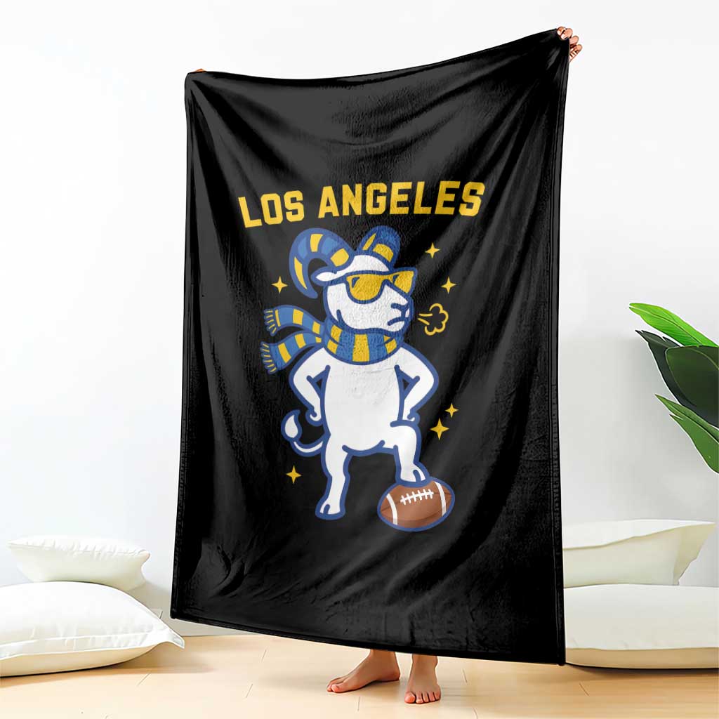 Cool Ram Football Fan Throw Blanket Royal Blue And Gold Pride TS12 Print Your Wear