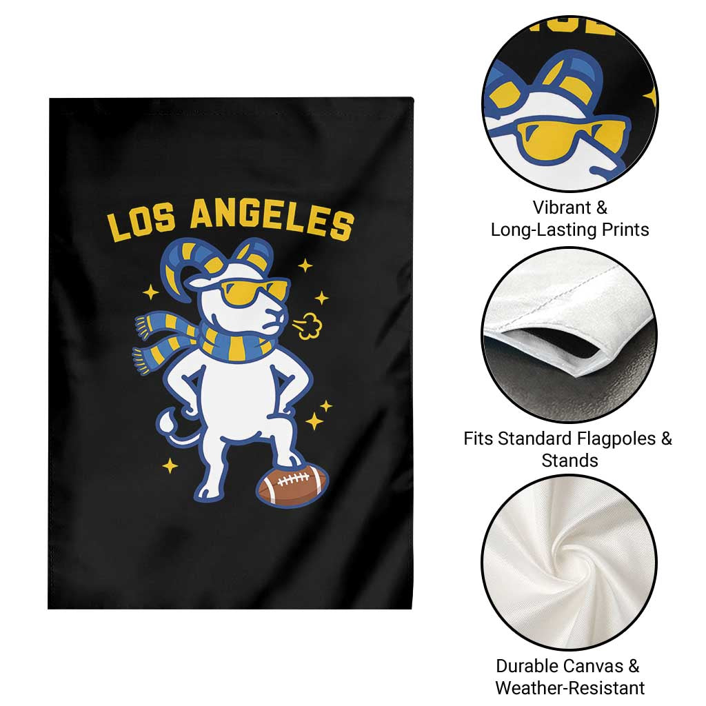Cool Ram Football Fan Garden Flag Royal Blue And Gold Pride TS12 Print Your Wear