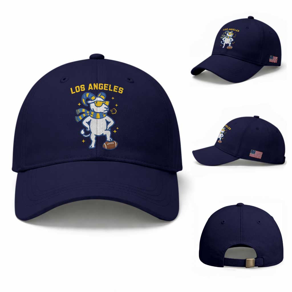 Cool Ram Football Fan Baseball Cap Royal Blue And Gold Pride TS12 Baseball Cap Universal Fit Dark Blue Print Your Wear