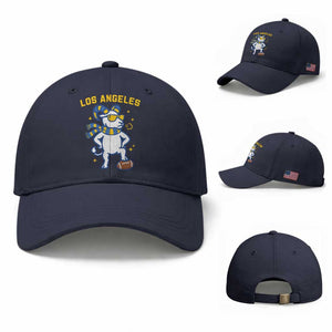 Cool Ram Football Fan Baseball Cap Royal Blue And Gold Pride TS12 Baseball Cap Universal Fit Navy Print Your Wear