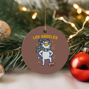 Cool Ram Football Fan Ceramic Ornament Royal Blue And Gold Pride TS12 1pc Mocha Print Your Wear