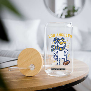 Cool Ram Football Fan Glass Can Royal Blue And Gold Pride TS12 Print Your Wear